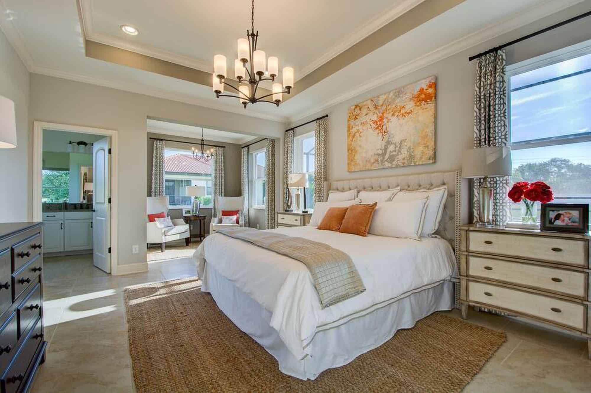 Master bedroom at Braden single-family home by M/I Homes