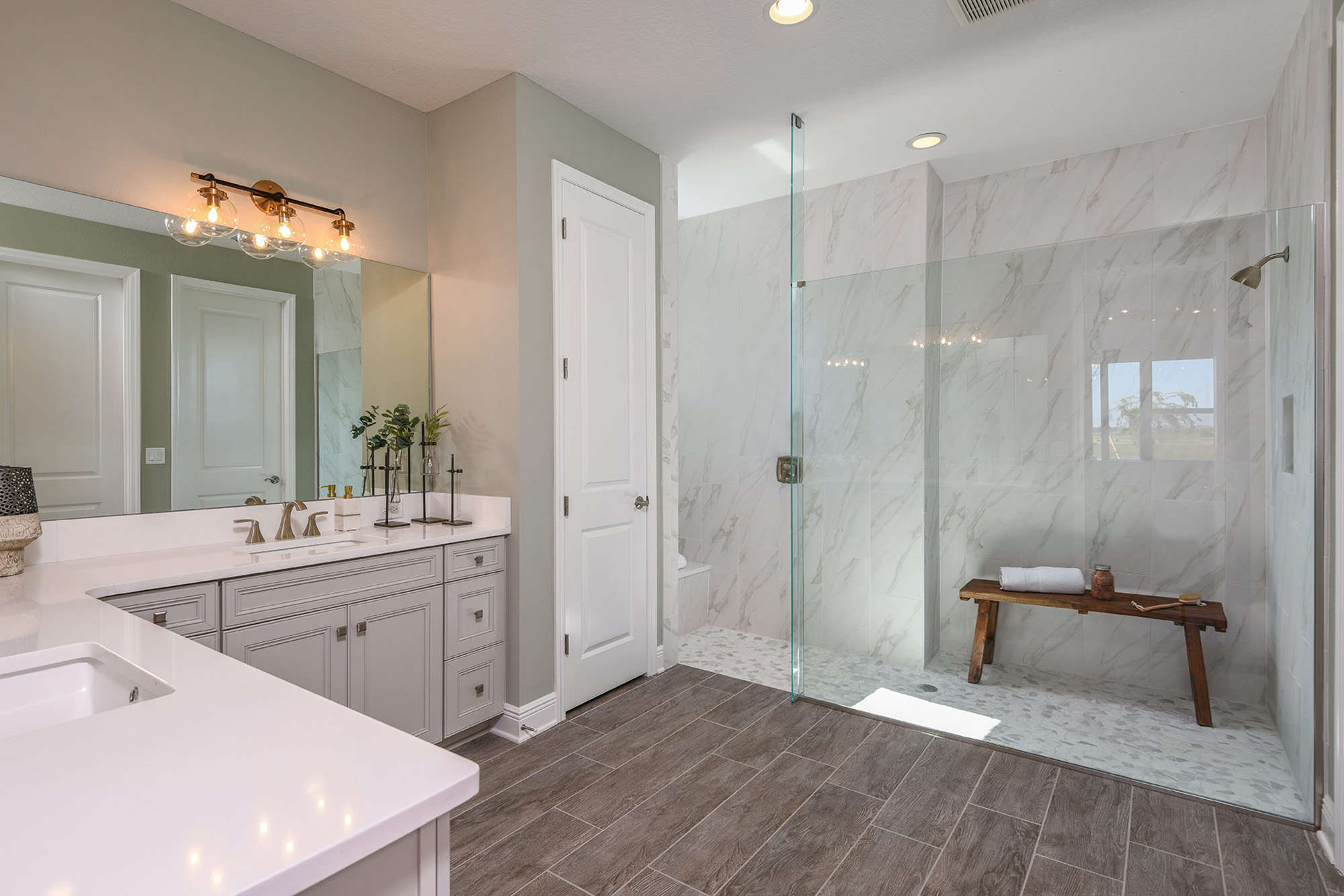 Master bath at Halifax single-family home by M/I Homes