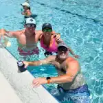 Friends in the pool
