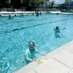 Kids swimming in pool