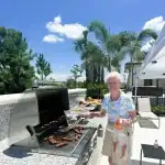 Grilling hot dogs